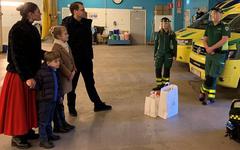 Swedish Crown Princess family visited Stockholm ambulance station
