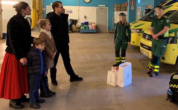 Swedish Crown Princess family visited Stockholm ambulance station