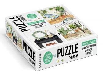 Puzzle thérapie, des coffrets de trois puzzles des éditions Larousse