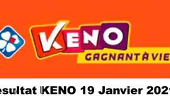 Résultat KENO 19 Janvier 2021 tirage FDJ midi et soir