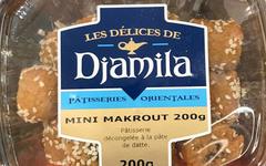 Rappel produit : Mini Makrout de marque Les délices de Djamila