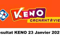 Résultat KENO 23 Janvier 2021 tirage FDJ midi et soir