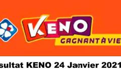 Résultat KENO 24 Janvier 2021 tirage FDJ midi et soir