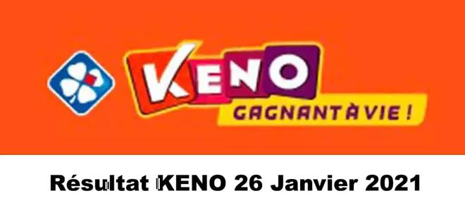 Résultat KENO 26 Janvier 2021 tirage FDJ midi et soir