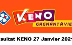 Résultat KENO 27 Janvier 2021 tirage FDJ midi et soir
