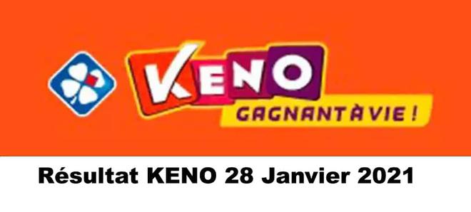 Résultat KENO 28 Janvier 2021 tirage FDJ midi et soir