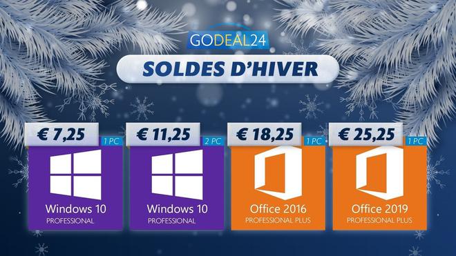 C'est l'hiver, les promotions qui vont vous réchauffer : Windows 10 Pro pour seulement 7,25 € !