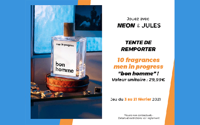 10 parfums Men In Progress « bon homme » offerts