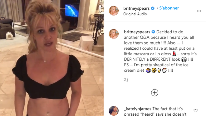 Une Britney Spears fébrile annonce ses bonnes résolutions sur Instagram, ses fans toujours inquiets