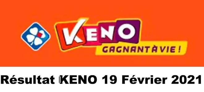 Résultat KENO 19 février 2021 tirage FDJ midi et soir