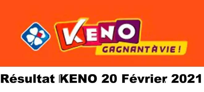 Résultat KENO 20 février 2021 tirage FDJ midi et soir