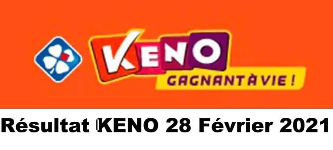 Résultat KENO 28 février 2021 tirage FDJ midi et soir