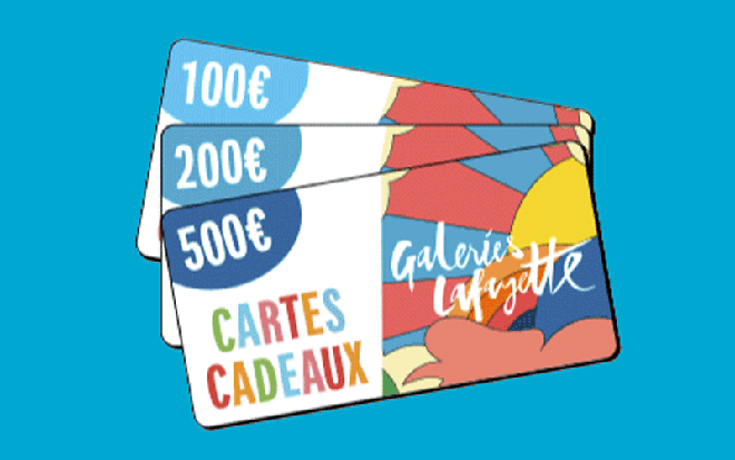 13 cartes cadeau Galeries Lafayette offertes