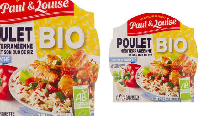 Rappel produit : Poulet méditerranéenne et duo de riz bio 285g de marque Paul & Louise