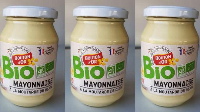 Rappel produit : Mayonnaise BIO à la moutarde de DIJON 235g de marque BOUTON D’OR