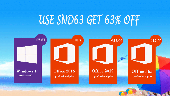 Offres à durée limitée : Windows 10 Pro @7.80€, Office 2016 Pro @18.78€ !