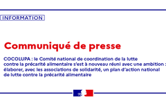 COCOLUPA : le Comité national de coordination de la lutte contre la précarité alimentaire s'est à nouveau réuni ce jour avec une ambition : élaborer, avec les associations de solidarité, un plan d'action national de lutte contre la précarité alimentaire