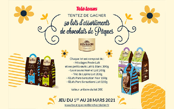 50 lots d’assortiments de chocolats Révillon offerts