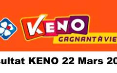Résultat KENO 22 mars 2021 tirage FDJ midi et soir