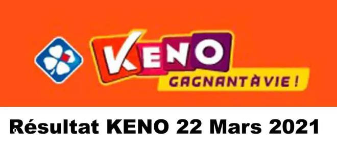 Résultat KENO 22 mars 2021 tirage FDJ midi et soir