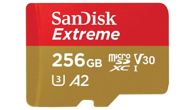 Idéale pour les smartphones, la carte microSD SanDisk Extreme 256 Go est à 37 euros