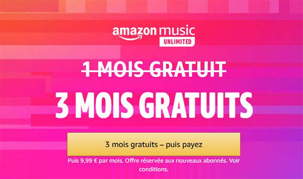 Bon Plan : 3 mois d’abonnement offerts à Amazon Music Unlimited