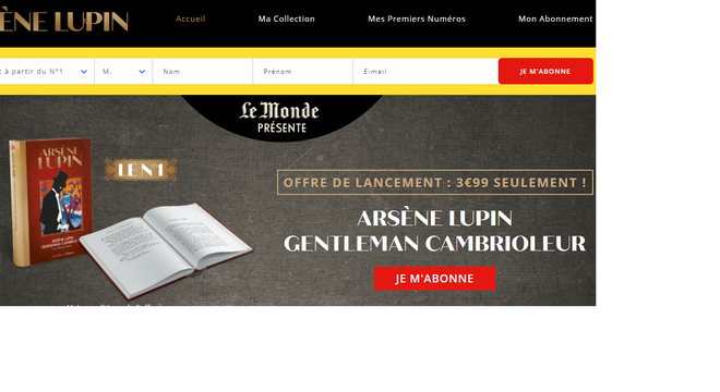 Hachette collection : Arsène Lupin sur www.collection-lupin.com à partir de 3,99€