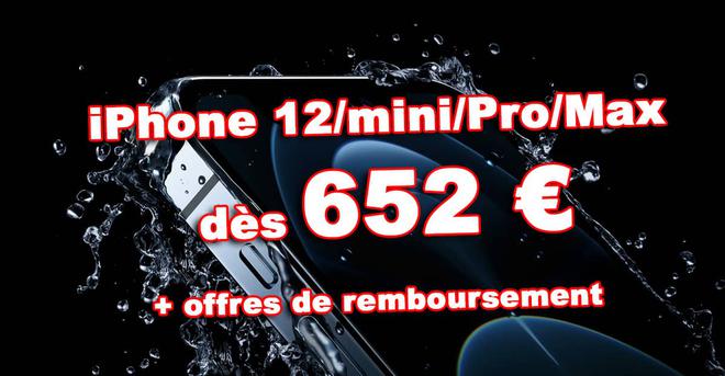 ???? Promos : iPhone 12 mini à 652€ et iPhone 12/Pro/Max dès 754€