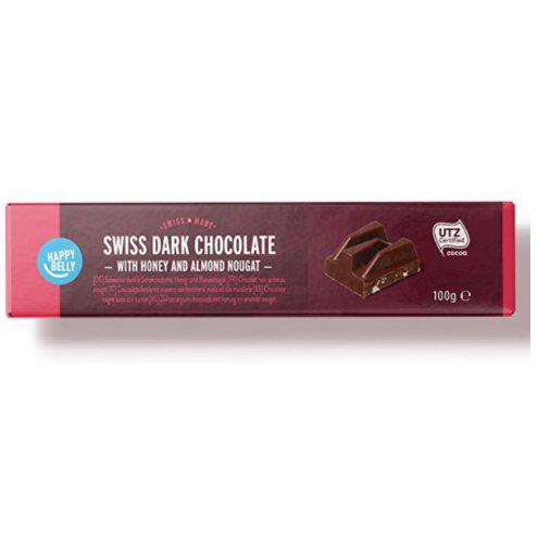 Pas cher : 7€ les 15 barres de 100g de chocolat Suisse au Nougat Happy Belly