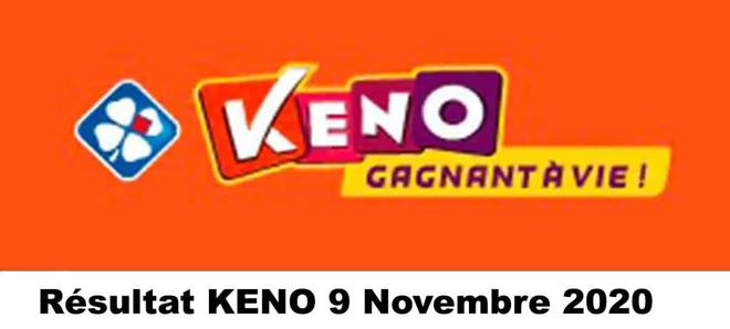 Résultat KENO 9 Novembre 2020 tirage FDJ midi et soir [Tirage Complet]