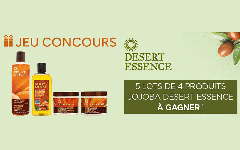 5 lots de 4 produits Desert Essence au Jojoba offerts