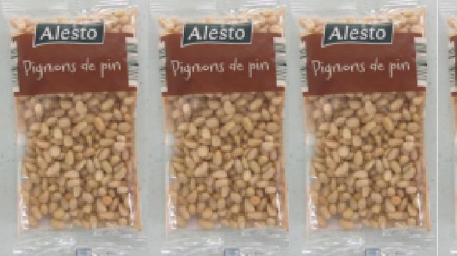 Rappel produit : Pignons de pin de marque Alesto