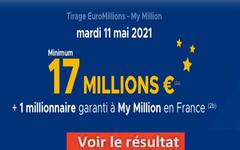 Résultat Euromillions et My Million tirage FDJ 11 mai 2021 et gains [En Ligne]