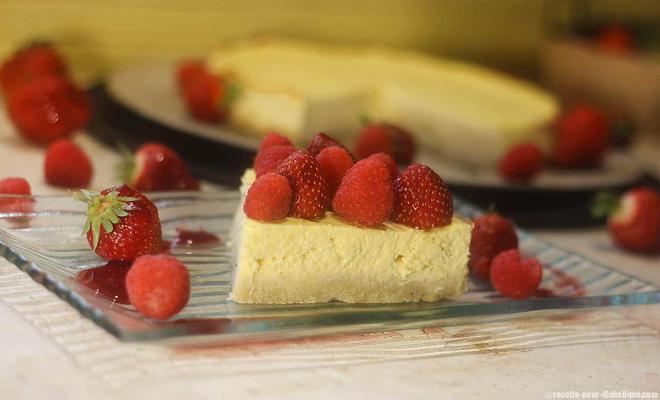 Cheesecake sans sucre aux Fruits rouges – Fromage blanc et Ricotta