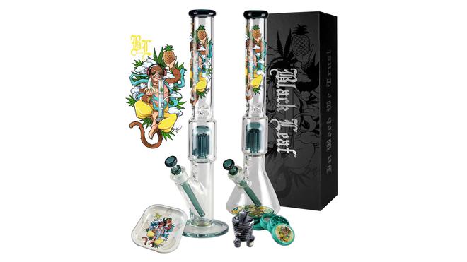 Black Leaf Hanuman Bong 10-Arm Tree Perco