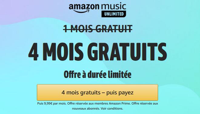 Bon Plan : Amazon Music Unlimited gratuit pendant 4 mois