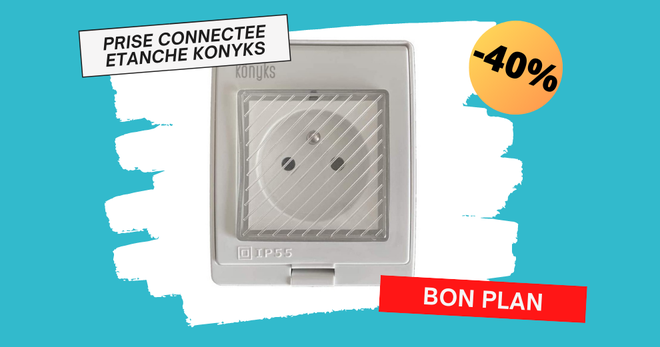 La prise étanche connectée Konyks Pluviose à 29,90€ seulement !
