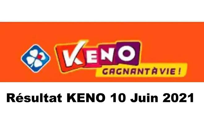 Résultat KENO 10 juin 2021 tirage FDJ midi et soir